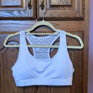 White Zyia Bomber bra